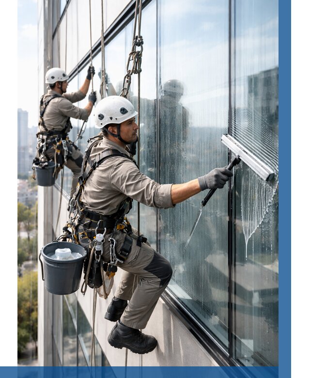 Мойка окон альпинистами в Морозовске от 4620 р. | ВЫСОТНИК-Мрз