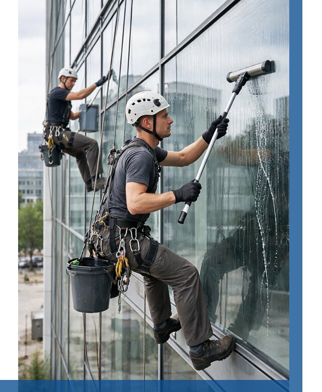 Мойка витражей альпинистами в Морозовске от 719 р. под ключ|ВЫСОТНИК-Мрз