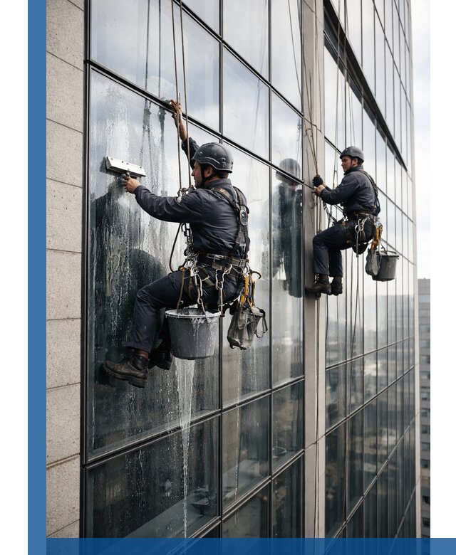 Профессиональная мойка стеклянных фасадов зданий в Морозовске