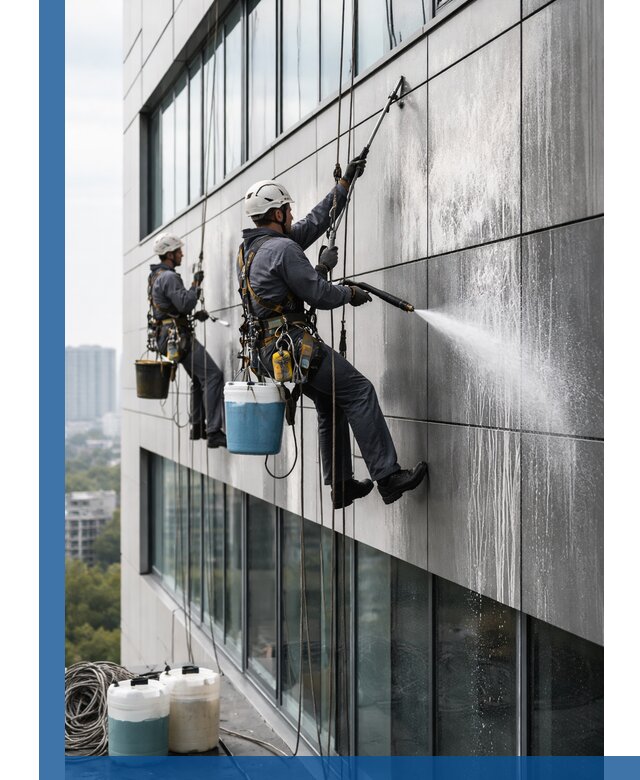 Профессиональная мойка вентилируемых фасадов в Морозовске