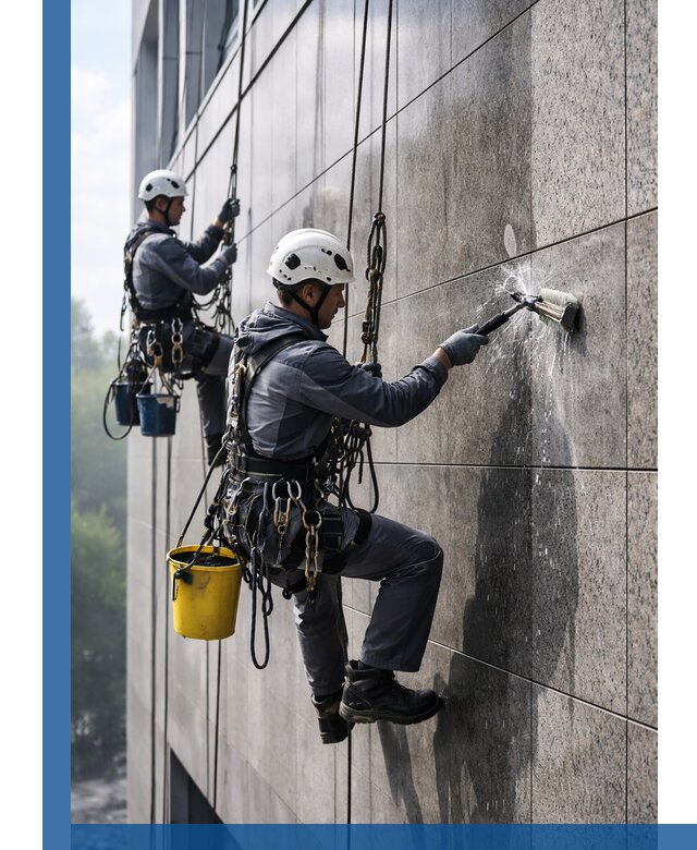 Профессиональная мойка фасада из керамогранита в Морозовске