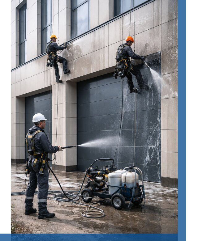 Послестроительная мойка фасада в Морозовске от 308 р. | ВЫСОТНИК-Мрз