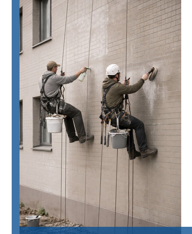 Удаление высолов с фасада зданий в Морозовске без повреждений и следов