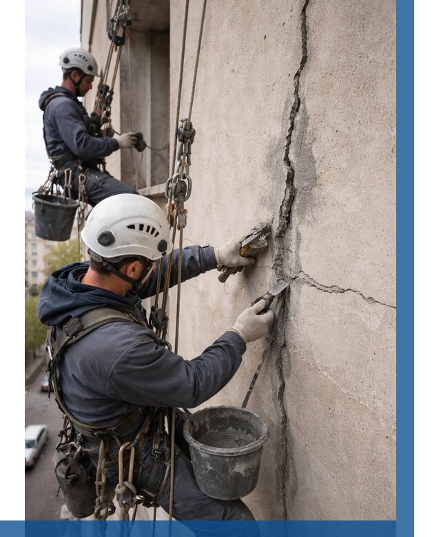 Заделка трещин на фасаде в Морозовске от 924 р. | ВЫСОТНИК-Мрз