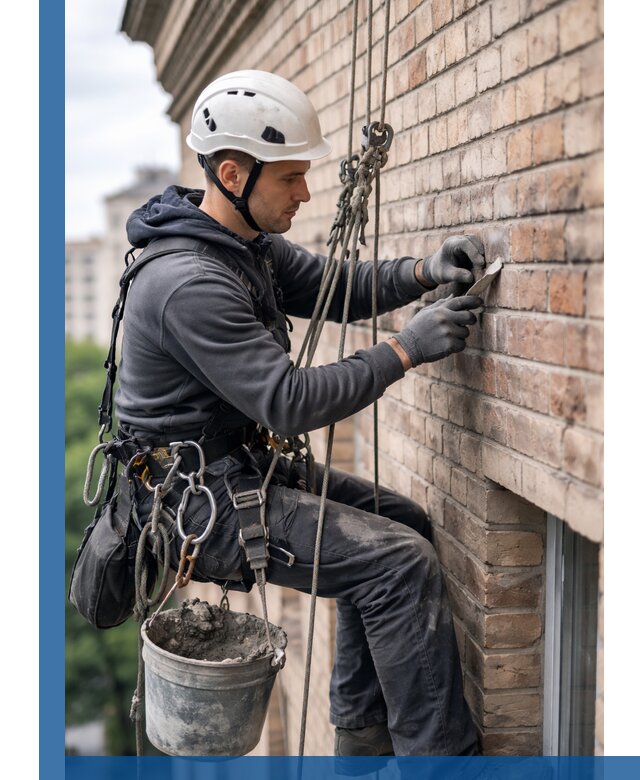 Качественный ремонт кирпичной кладки фасада в Морозовске с гарантией