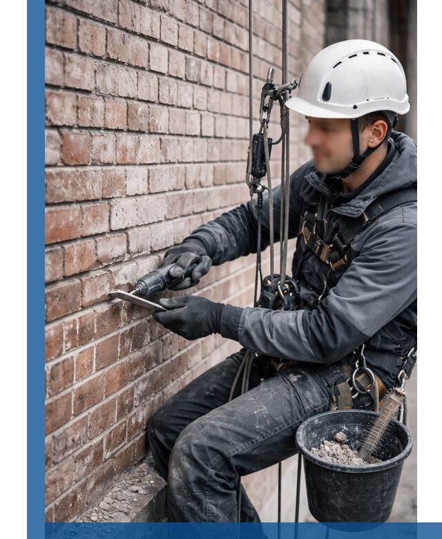 Расшивка кирпичных швов фасадов и стен, ремонт в Морозовске