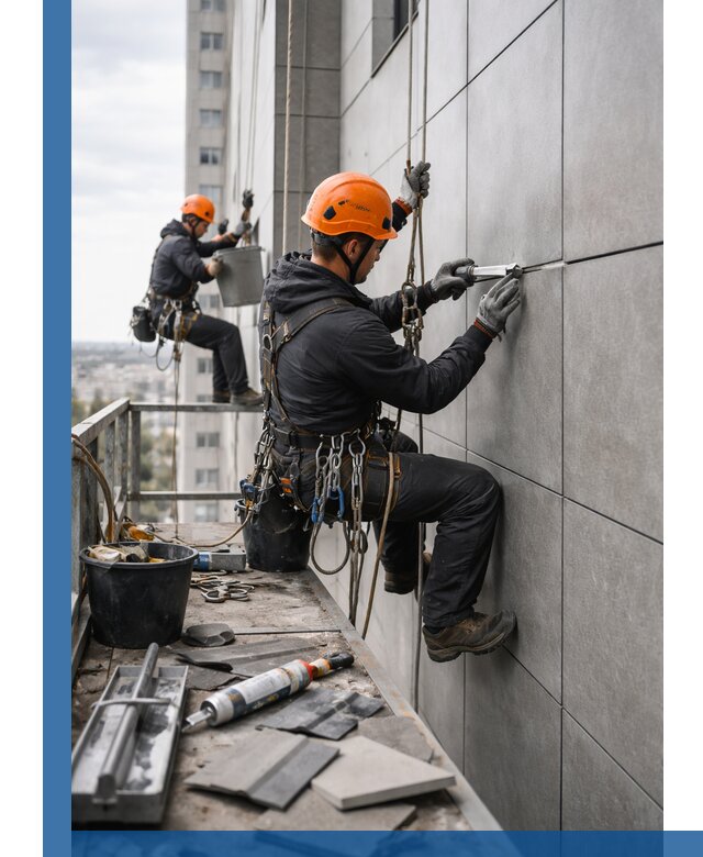 Профессиональный ремонт фасада из керамогранита в Морозовске