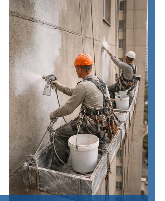 Грунтовка фасада на высоте в Морозовске от 123 р. | ВЫСОТНИК-Мрз