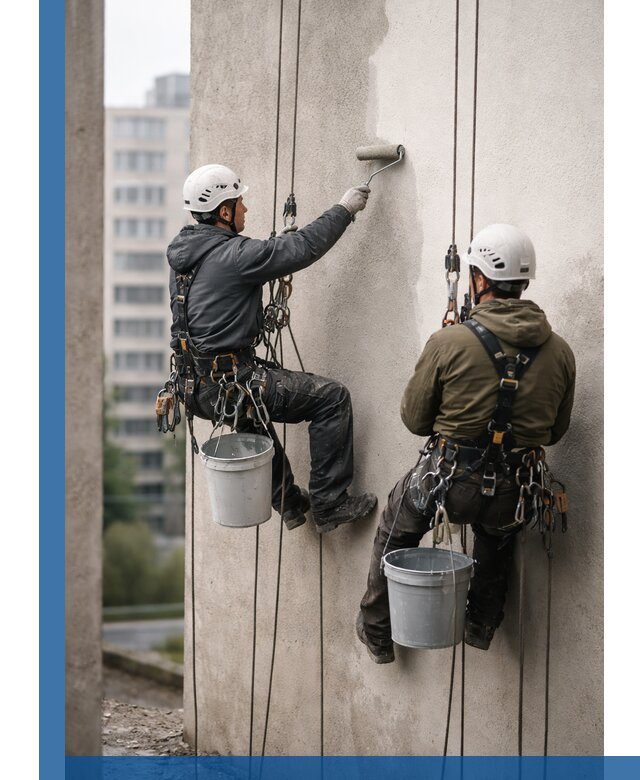 Покраска фасадов высотными альпинистами в Морозовске с гарантией