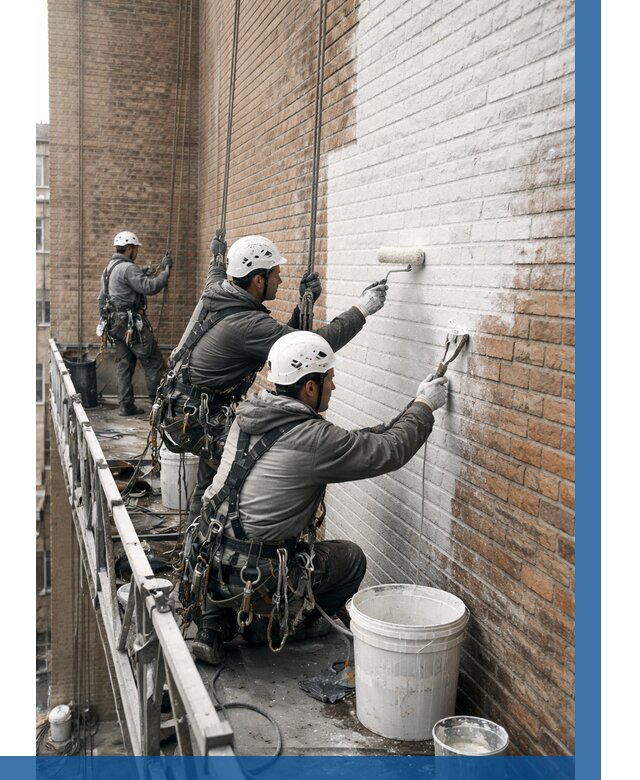 Покраска кирпичного фасада в Морозовске от 359 р. | ВЫСОТНИК-Мрз