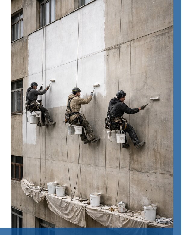 Покраска бетонного фасада в Морозовске от 359 р за м2 | ВЫСОТНИК-Мрз