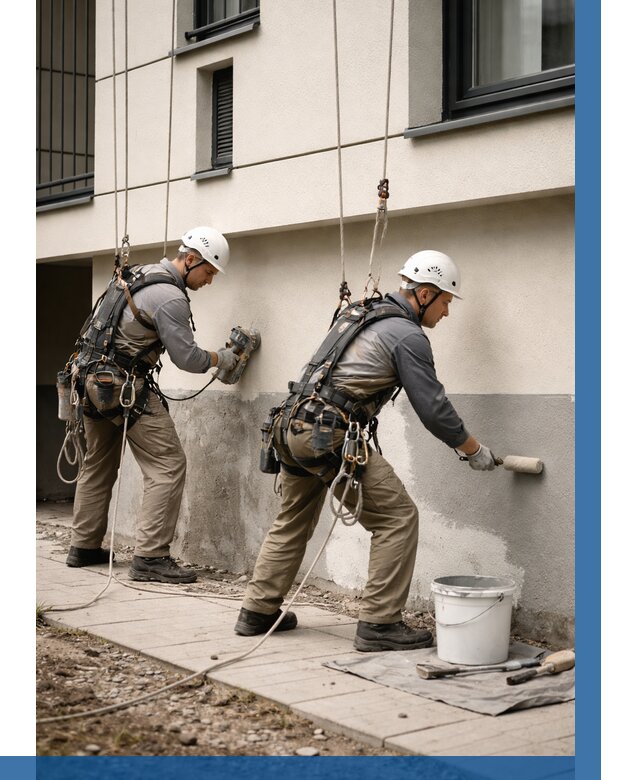 Окраска цоколя здания в Морозовске от 462 р. под ключ | ВЫСОТНИК-Мрз