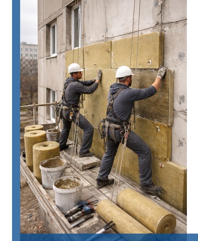 Утепление фасада минватой в Морозовске под ключ с гарантией