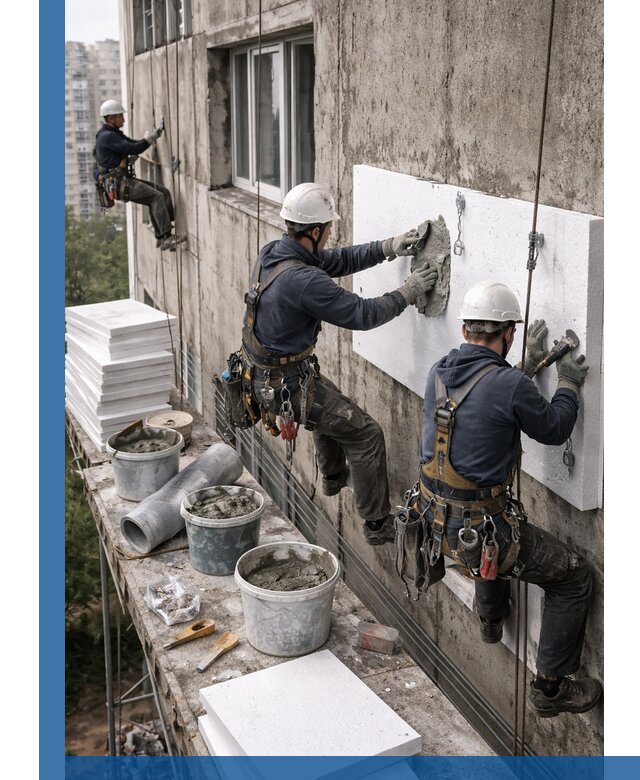 Утепление фасада пенополистиролом в Морозовске под ключ