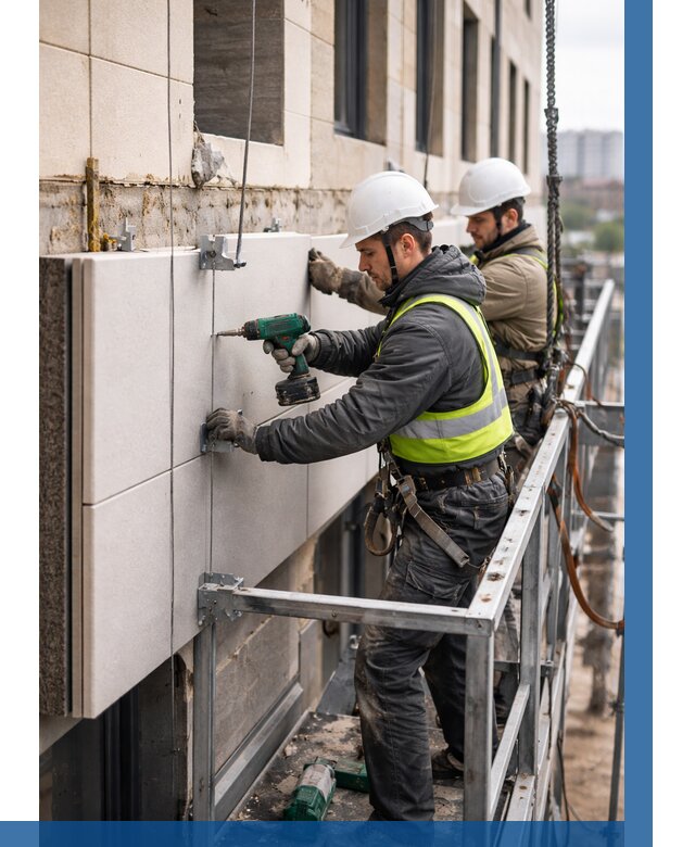 Монтаж фасадных термопанелей в Морозовске от 1540 р. | ВЫСОТНИК-Мрз