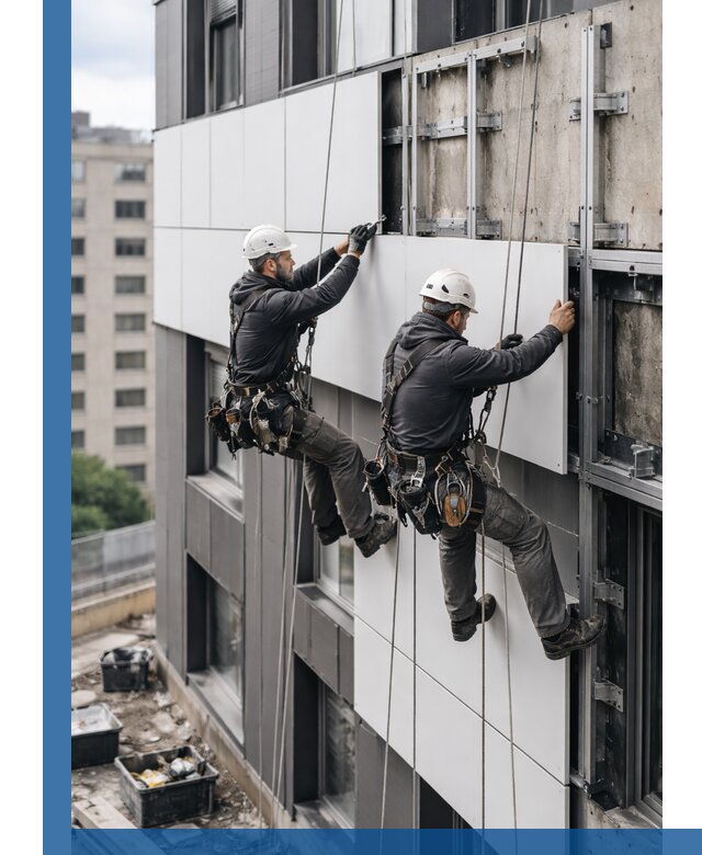 Монтаж композитных панелей фасада в Морозовске под ключ