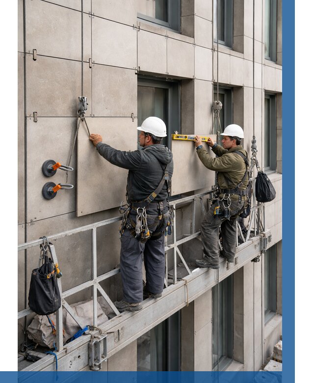 Монтаж керамогранита на фасад в Морозовске от 2567 р. | ВЫСОТНИК-Мрз