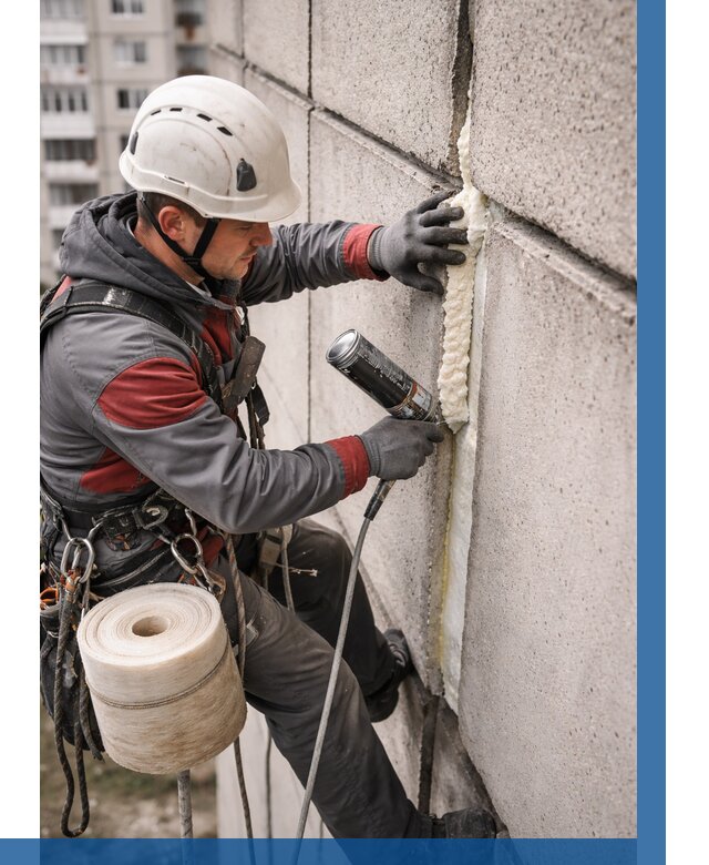 Утепление межпанельных швов в Морозовске от 719 р. | ВЫСОТНИК-Мрз