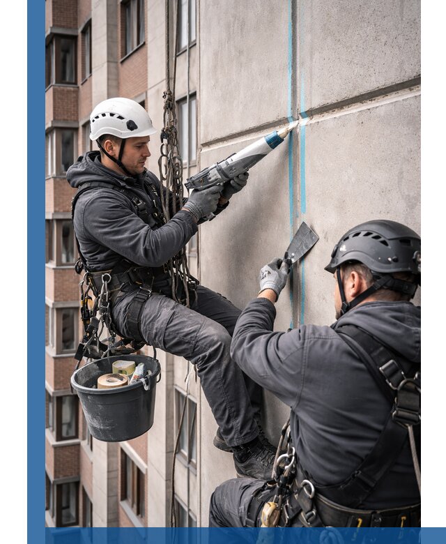 Вторичная герметизация швов фасада и кровли в Морозовске
