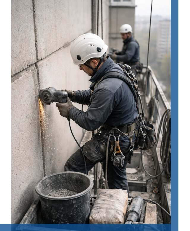 Штробление межпанельных швов в Морозовске от 1232 р. | ВЫСОТНИК-Мрз