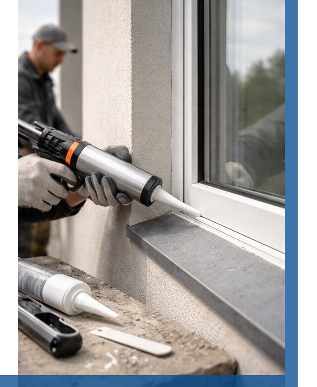 Герметизация монтажных швов окон в Морозовске от 667 р. | ВЫСОТНИК-Мрз