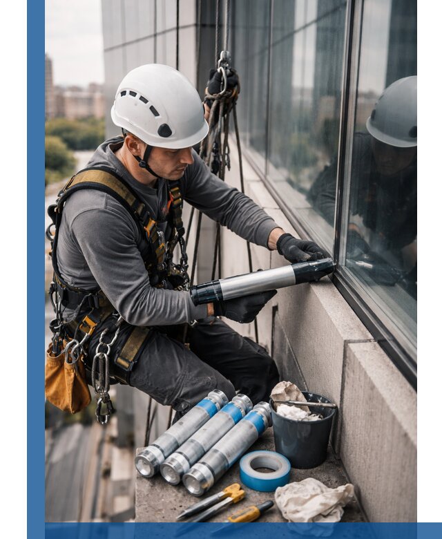 Герметизация стыков витража в Морозовске для герметичных фасадов