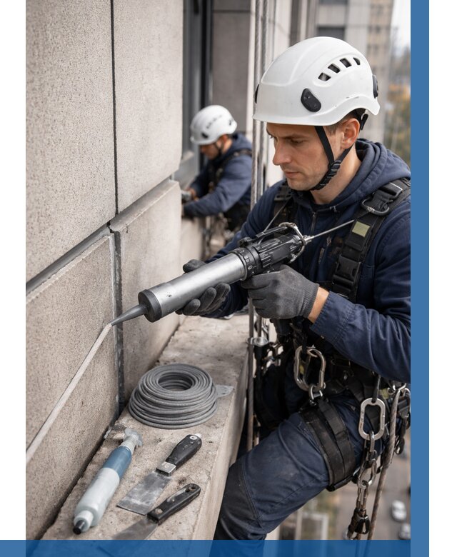 Герметизация деформационных швов фасада в Морозовске от 719 | ВЫСОТНИК-Мрз