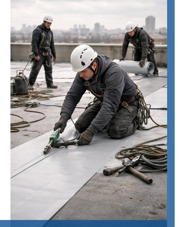 Ремонт мембранной кровли в Морозовске от 1848 р./м2 | ВЫСОТНИК-Мрз