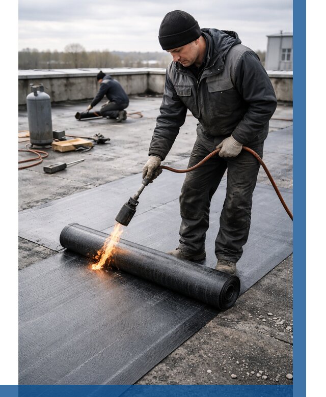 Ремонт наплавляемой кровли в Морозовске от 719 р. | ВЫСОТНИК-Мрз