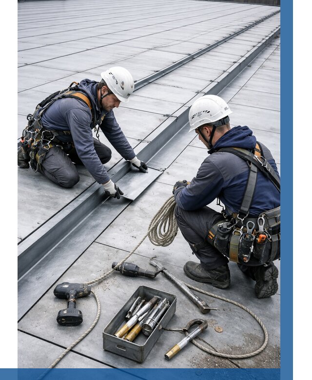 Ремонт фальцевой кровли в Морозовске от 719 р. | ВЫСОТНИК-Мрз