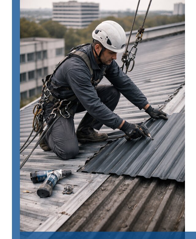 Ремонт профнастила на кровле в Морозовске, работы под ключ