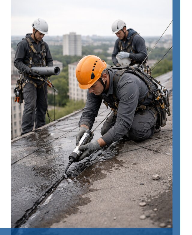Устранение протечек кровли в Морозовске от 12319 р. | ВЫСОТНИК-Мрз