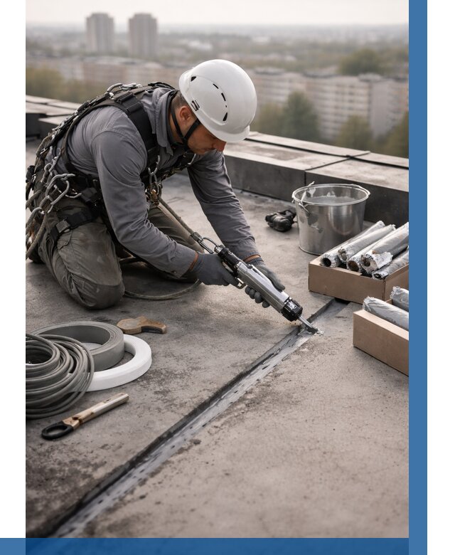 Герметизация швов кровли в Морозовске от 462 р./м2 | ВЫСОТНИК-Мрз