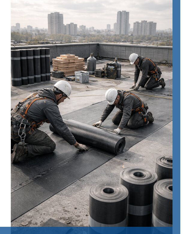 Монтаж мягкой кровли под ключ в Морозовске от 462 р. | ВЫСОТНИК-Мрз