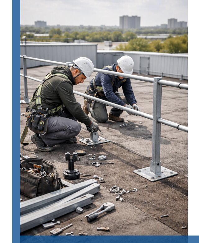 Монтаж кровельного ограждения в Морозовске под ключ с гарантией