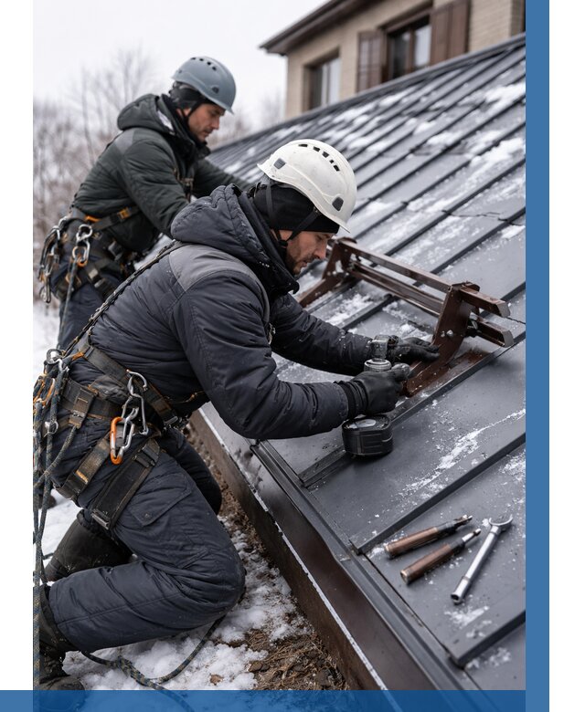 Монтаж снегозадержателей в Морозовске от 462 р. | ВЫСОТНИК-Мрз