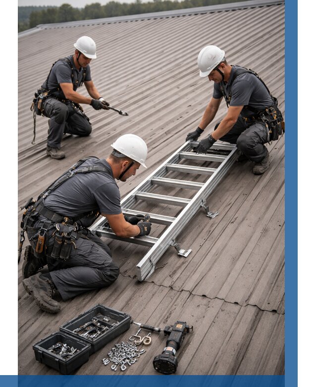 Монтаж кровельной лестницы в Морозовске от 4620 р. | ВЫСОТНИК-Мрз