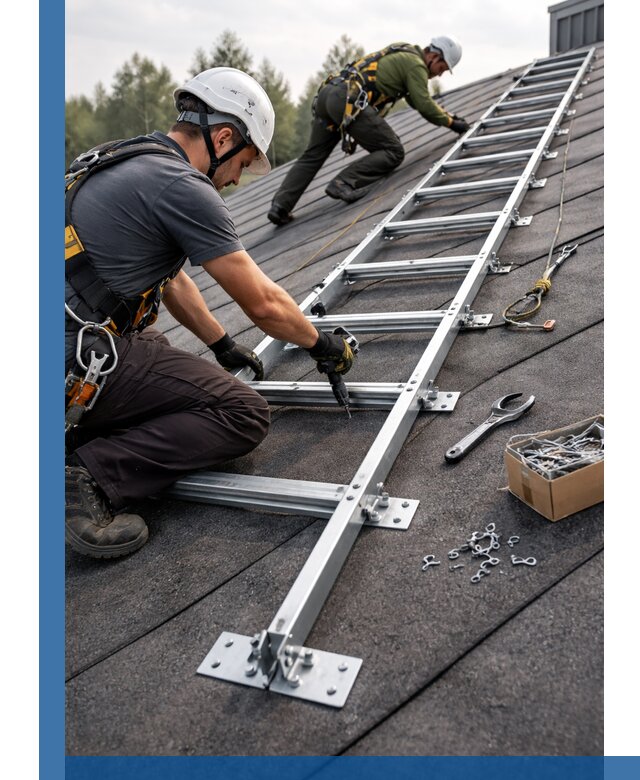 Профессиональный монтаж кровельной лестницы в Морозовске под ключ