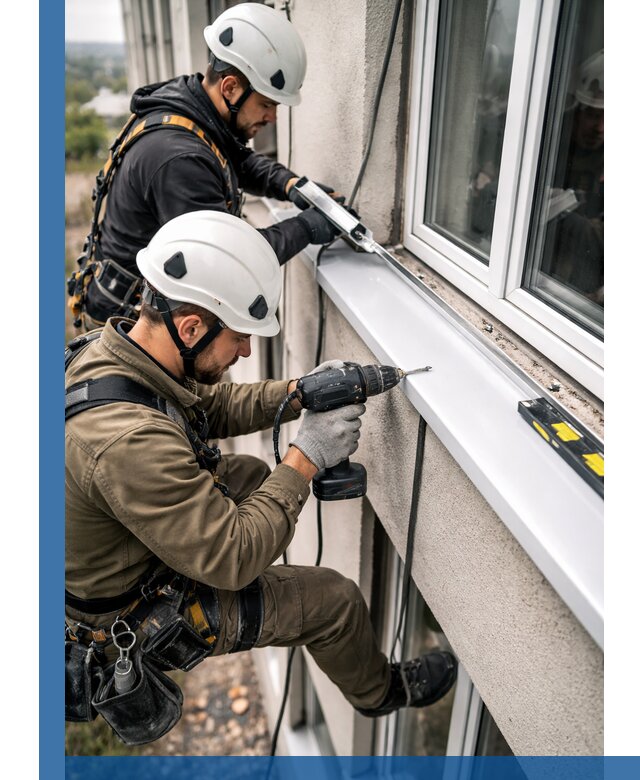 Профессиональный монтаж оконных отливов и отведения воды в Морозовске