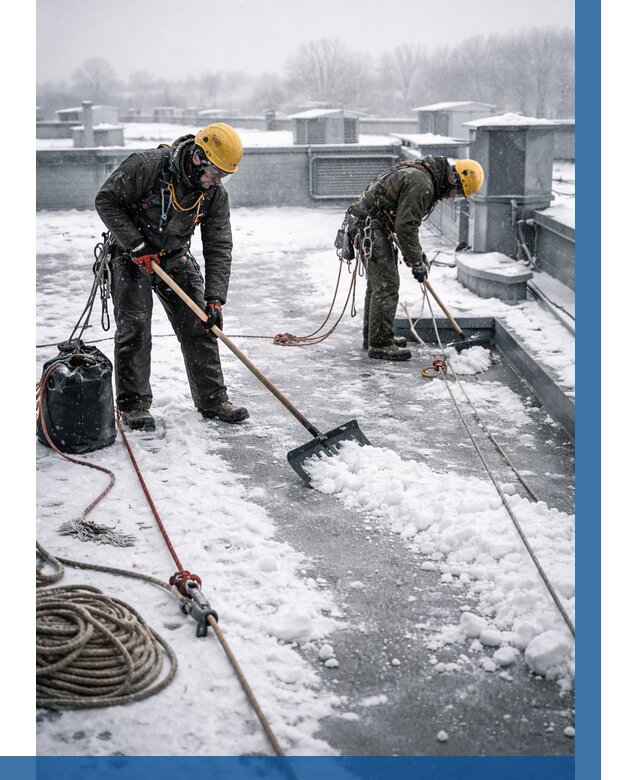 Очистка крыши от снега в Морозовске от 7700 р. | ВЫСОТНИК-Мрз