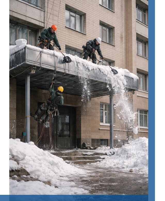 Очистка козырьков от снега в Морозовске от 3593 р. | ВЫСОТНИК-Мрз