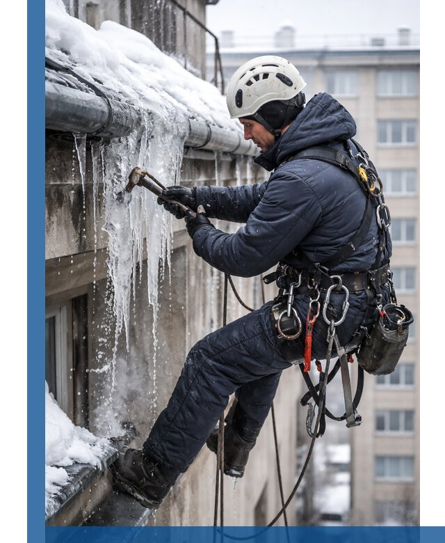 Удаление наледи и чистка водостоков в Морозовске оперативно и безопасно