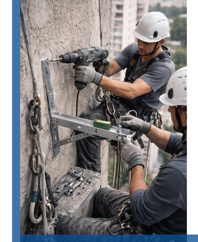 Установка кронштейнов кондиционера и крепежа в Морозовске