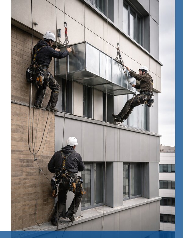 Монтаж воздуховодов на фасаде в Морозовске от 1540 р. | ВЫСОТНИК-Мрз