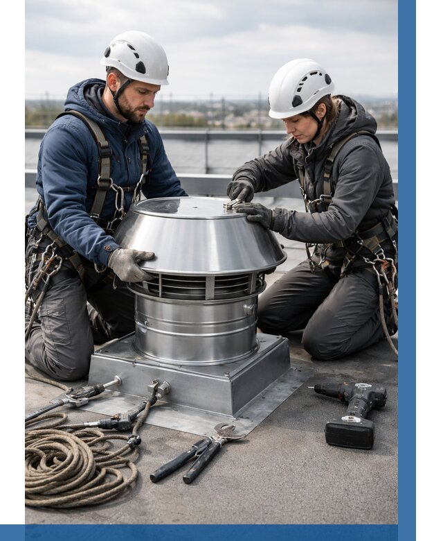 Установка дефлекторов на кровле в Морозовске от 4620 р. | ВЫСОТНИК-Мрз