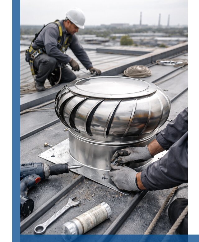 Установка дефлекторов на кровле в Морозовске профессионально