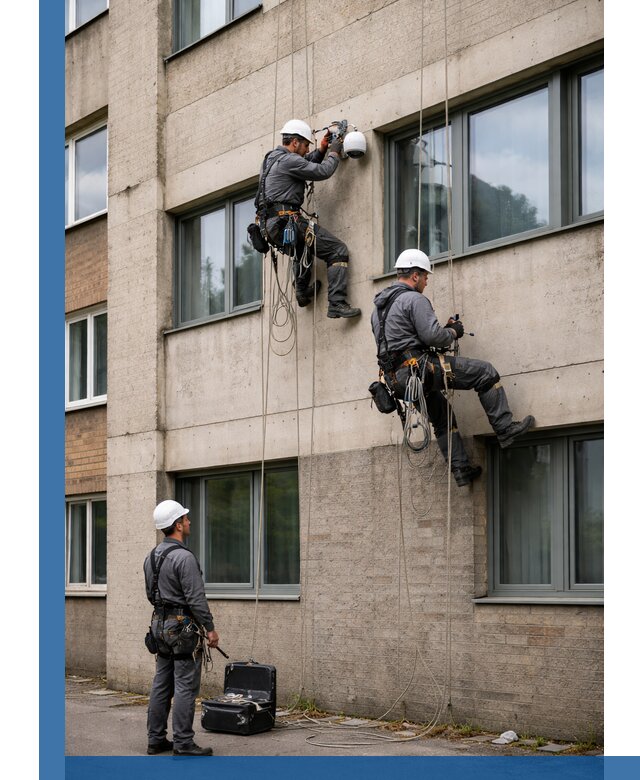 Монтаж фасадных камер видеонаблюдения в Морозовске под ключ