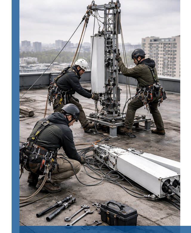 Демонтаж антенн на крыше зданий в Морозовске с гарантией