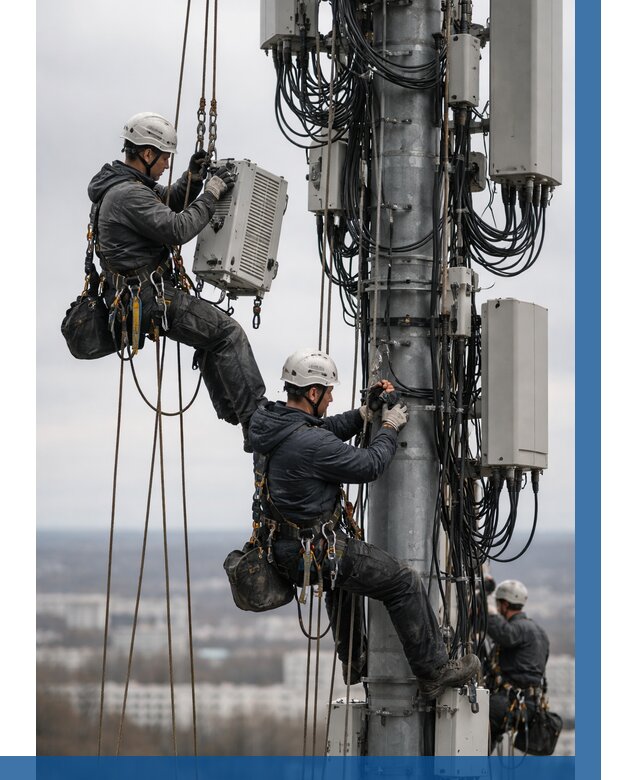 Монтаж оборудования связи на мачте в Морозовске от 7700 р. | ВЫСОТНИК-Мрз