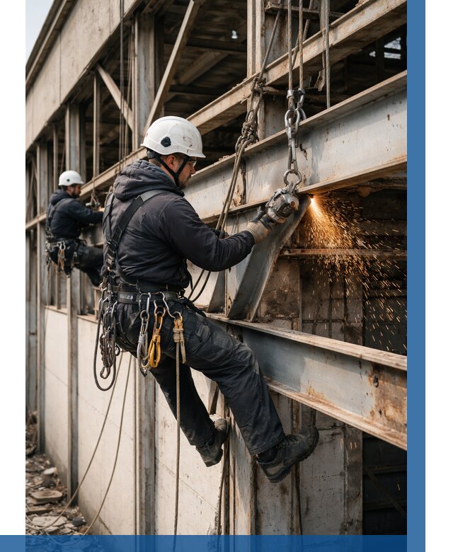 Демонтаж металлоконструкций на высоте в Морозовске от 6673р. |ВЫСОТНИК-Мрз